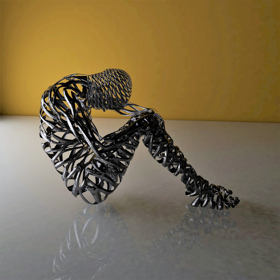 Human Metallic Sculpture